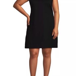 Lands' End Pink and White Sleeveless Chemise w/Tropical Scenes